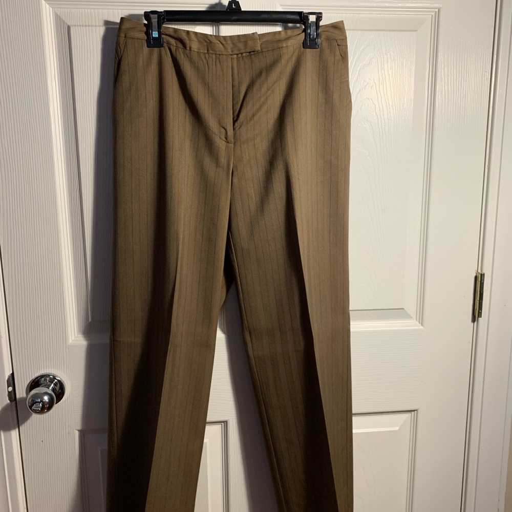 Brown Stripped Dress Pants